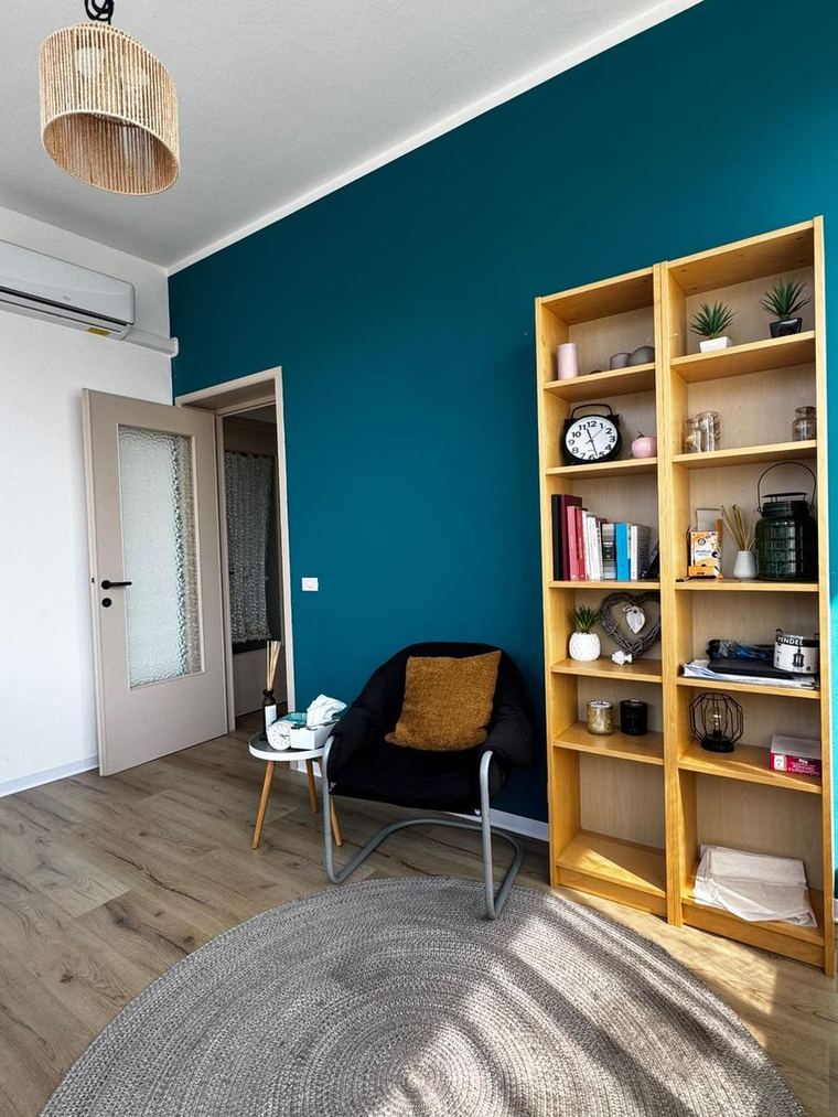 Sala d'attesa dello studio di psicoterapia di Nicole Chiesa a Fidenza